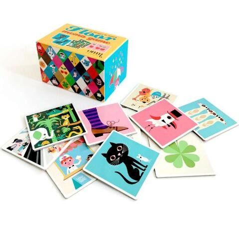 Verniz UV descartável dos cartões de jogo do jogo das crianças da impressão do cartão feito sob encomenda