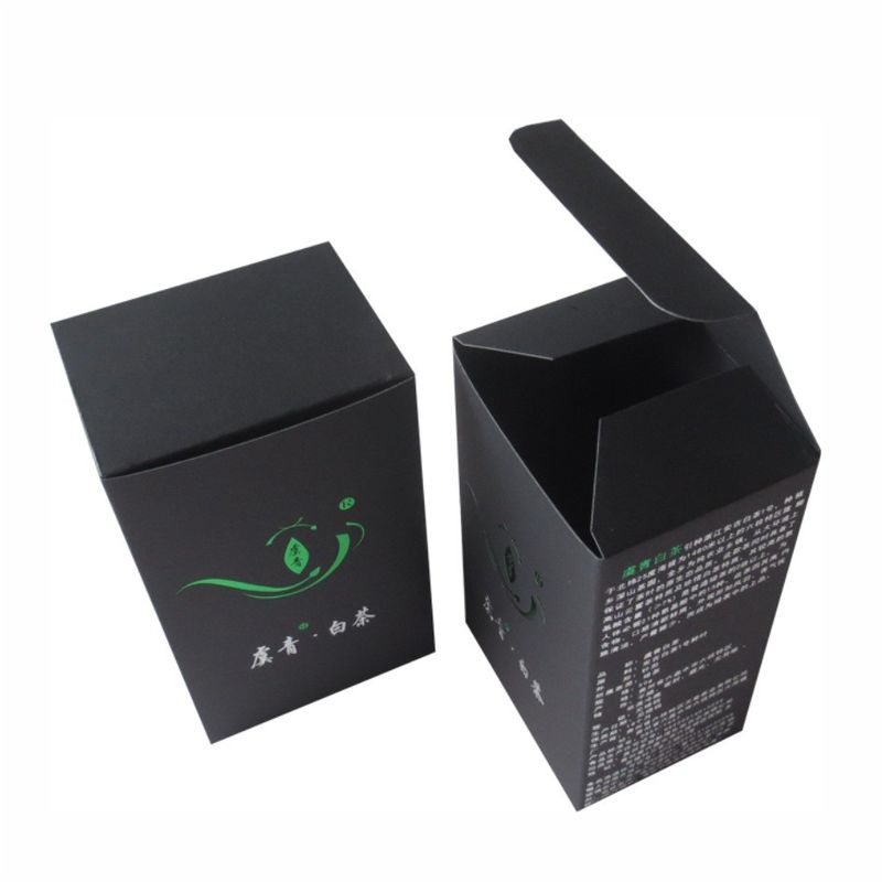 Recyclable Tea Paper Packaging Box Paper Cardboard Silver Stamping