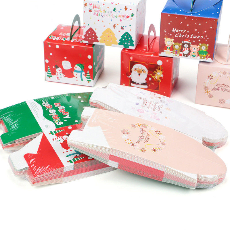 Caixas de empacotamento do Natal branco da fantasia do cartão para Apple e peúgas