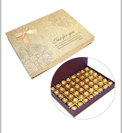 Caixa de empacotamento de empacotamento do papel do carimbo de ouro do chocolate cinzento feito sob encomenda do cartão